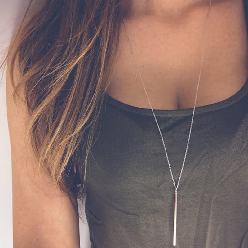 

Fashion Long Stick Lasso Necklace Women's Popular Handmade Ins Personality Pendant All-match Chain Niche Design Accessories