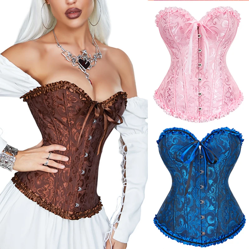 

2023 Body Shapewear Costumes Sexy Lingerie Women Pleated Corset Lace Trimmed Corsets And Bustiers Size XS-6XL