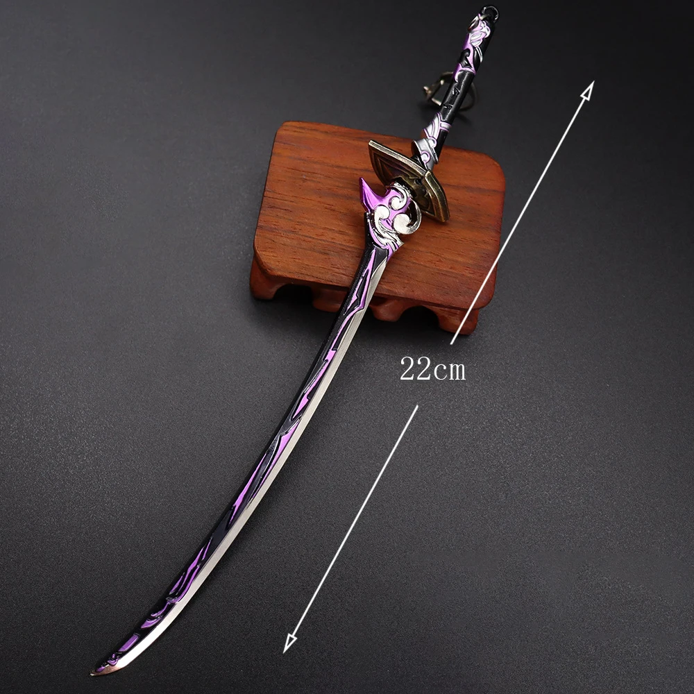 

Ударопрочные фигурки Genshin Beelzebul Katana, оружие, искусственные Самурайские Игрушки для мальчиков, мечи из реальной стали, искусственное аниме