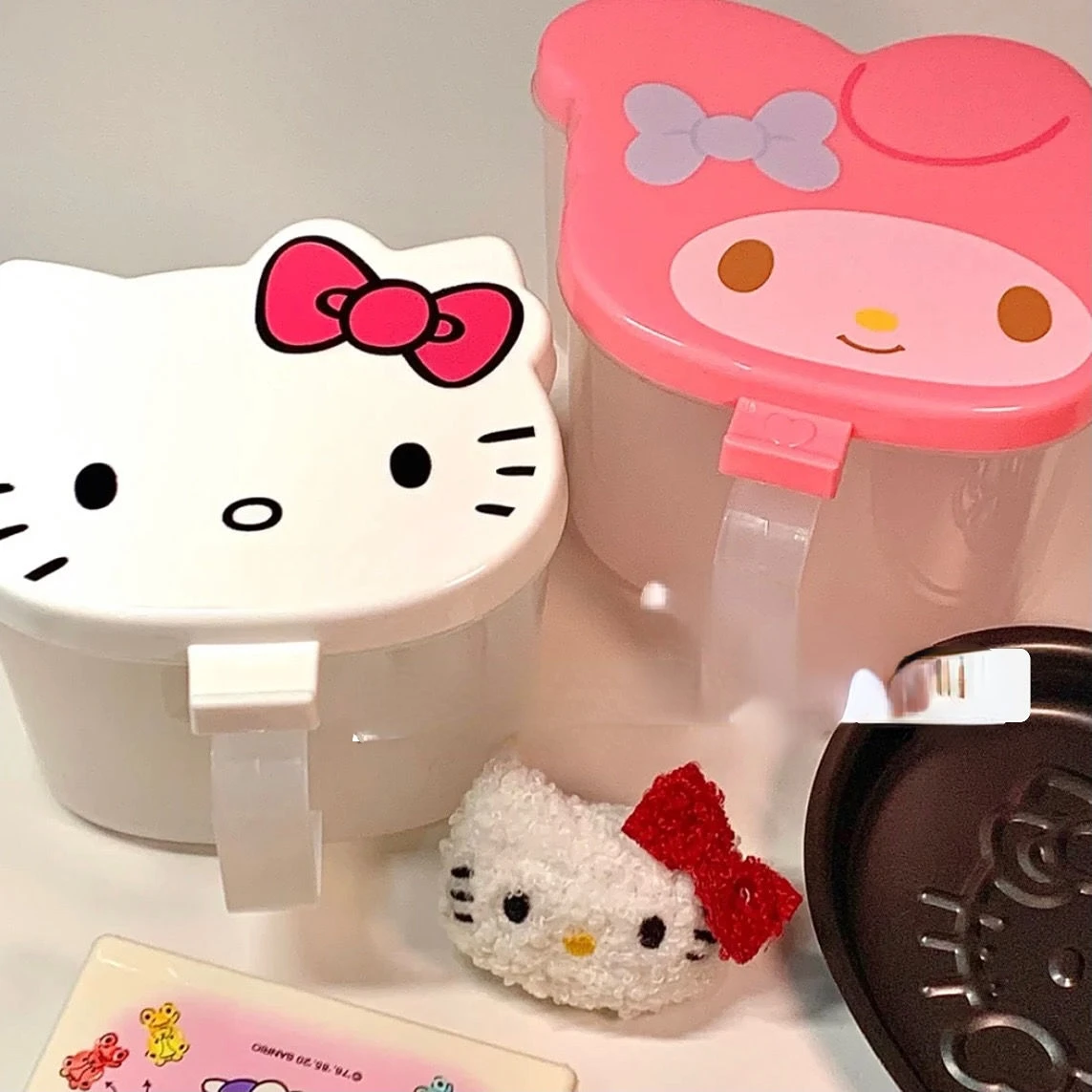 

Hello Kitty Korean Cute Melody Kitty Kitchen Seasoning Box Plastic Cartoon Seasoning Can