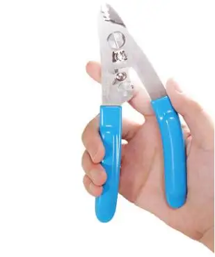 Stainless Steel Miller Pliers Fiber Stripping Pliers Adjustable Three-Port Stripper Leather Wire Jumper Stripping Pliers