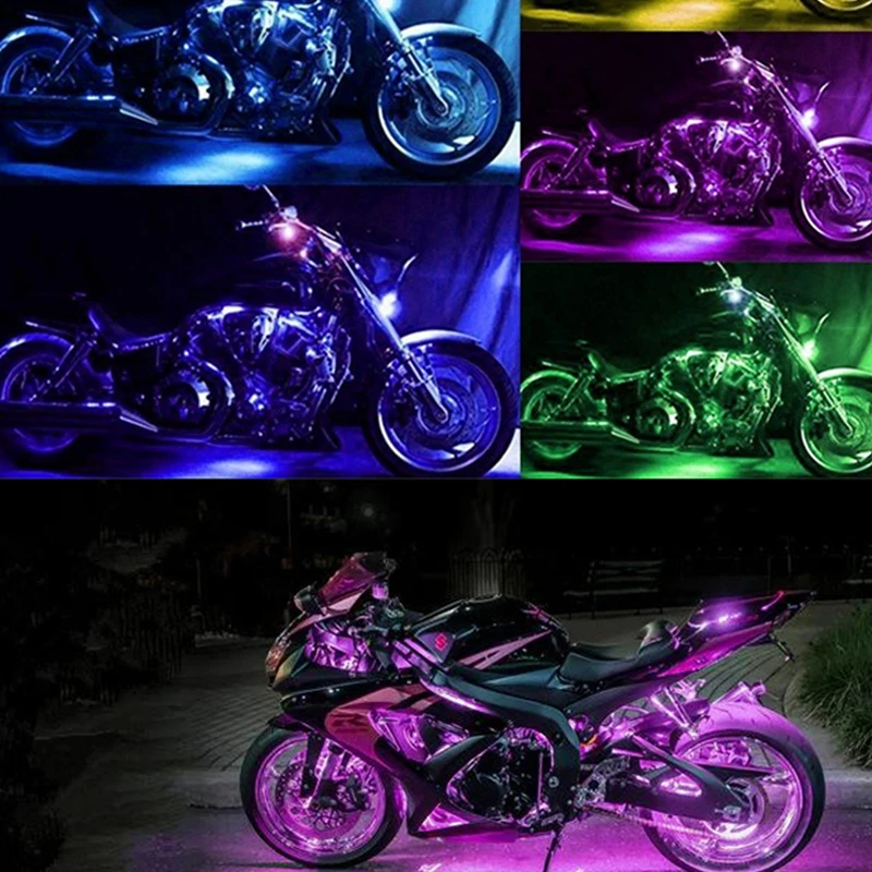 Rgb управление через приложение Светодиодная лампа для украшения мотоцикла