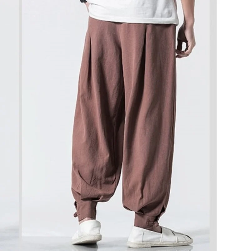 Кимоно в японском стиле Харадзюку юката повседневные свободные штаны-шаровары с