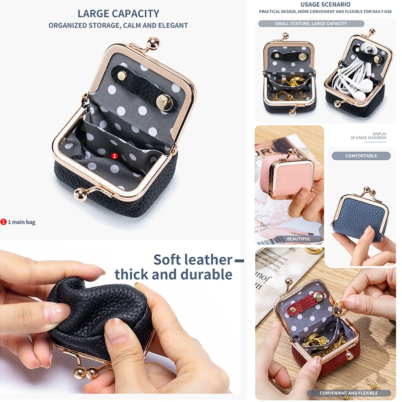 Шкатулка для ювелирных изделий из натуральной кожи с двумя карманами