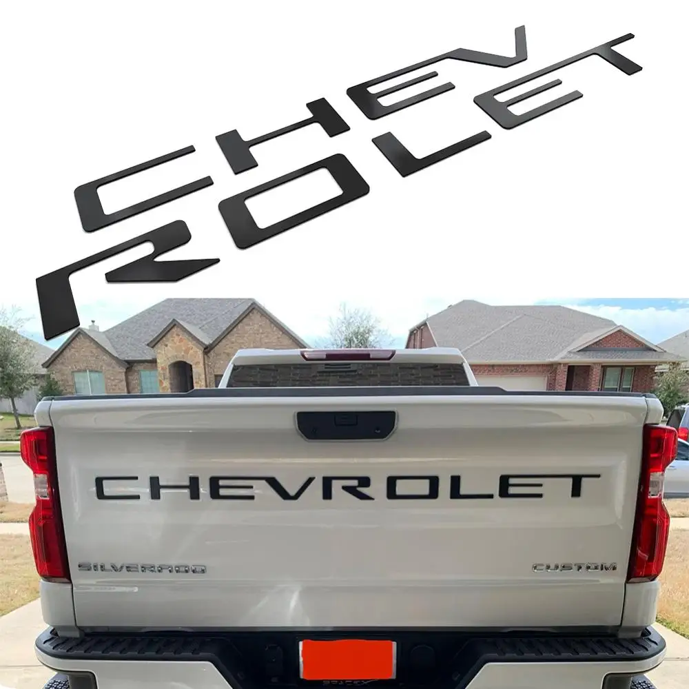 

3D Tailgate Insert Letter For 2019-2020 Chevrolet Silverado Car Rear Groove Insert Strong Adsorption Letter Emblem