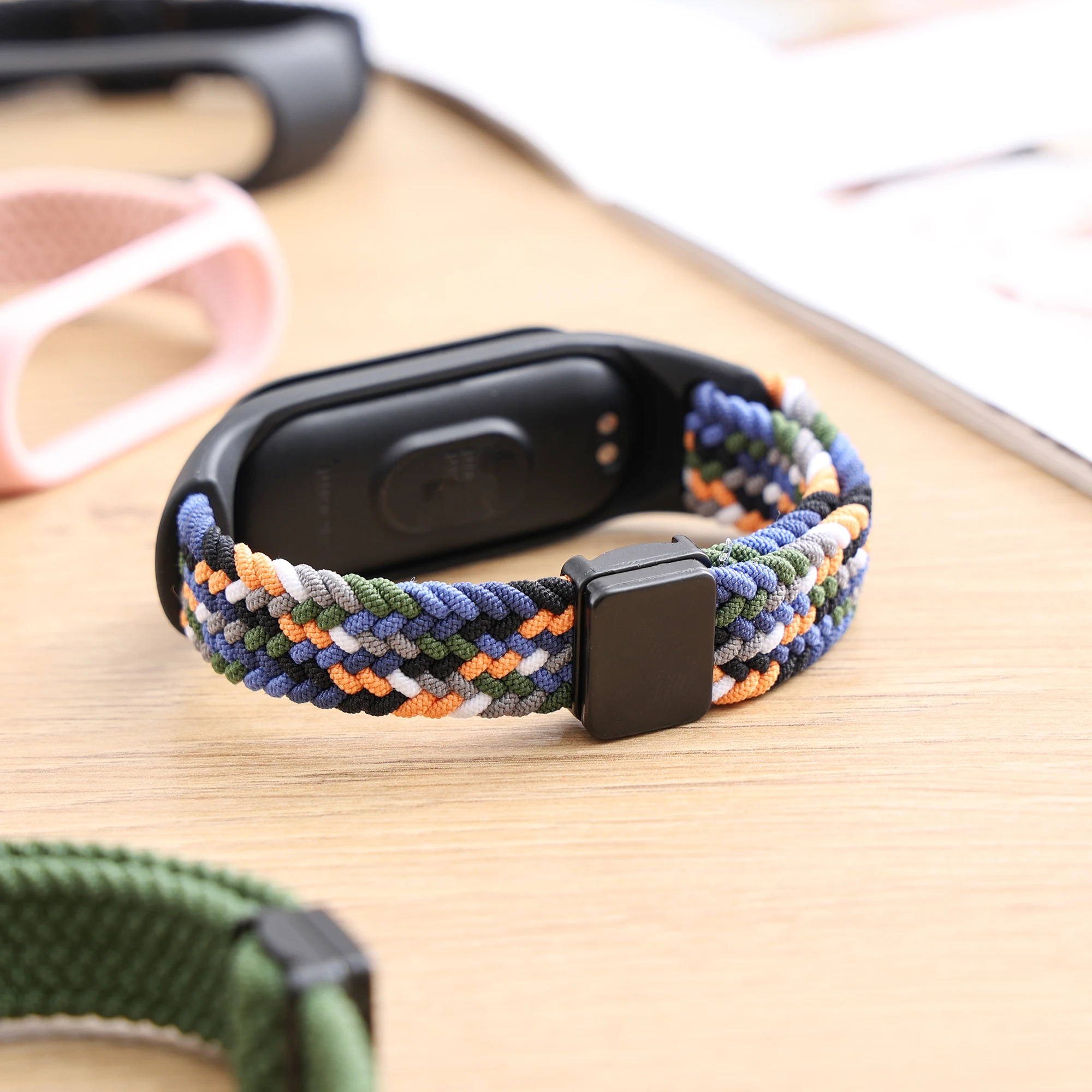 Плетеная петля Solo для Xiaomi Mi Band 9 8 аксессуары ремешков магнитный нейлоновый