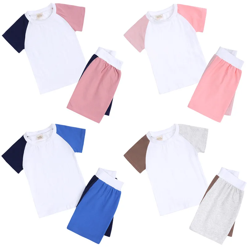 

2Pcs/Set Summer Clothes Baby Boys Girl Sportswear Kids Casual T-shirt Shorts Children's Clothing Homewear Outfit Set Ropa Bebe