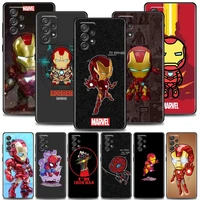 marvel phone case for samsung a01 a02 a03s a11 a12 a13 a21s a22 a31 a32 a41 a42 a51 4g 5g tpu case anime cartoon marvel iron man
