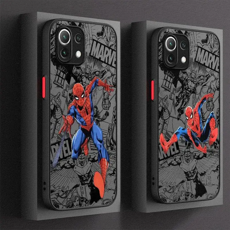 Чехол для телефона с героями аниме Marvel Человек-паук Xiaomi Redmi 13C1 2 5G 10C 12C 9 10 9A 9T 9C A1 A2
