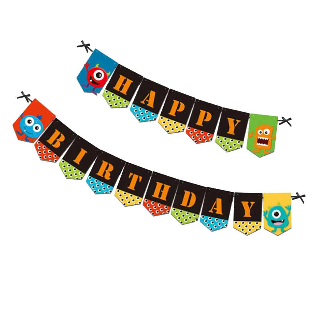 

1PC Little Beautiful Creative Party Supplies Happy Birthday Letter Banner Bunting Banner for Party
