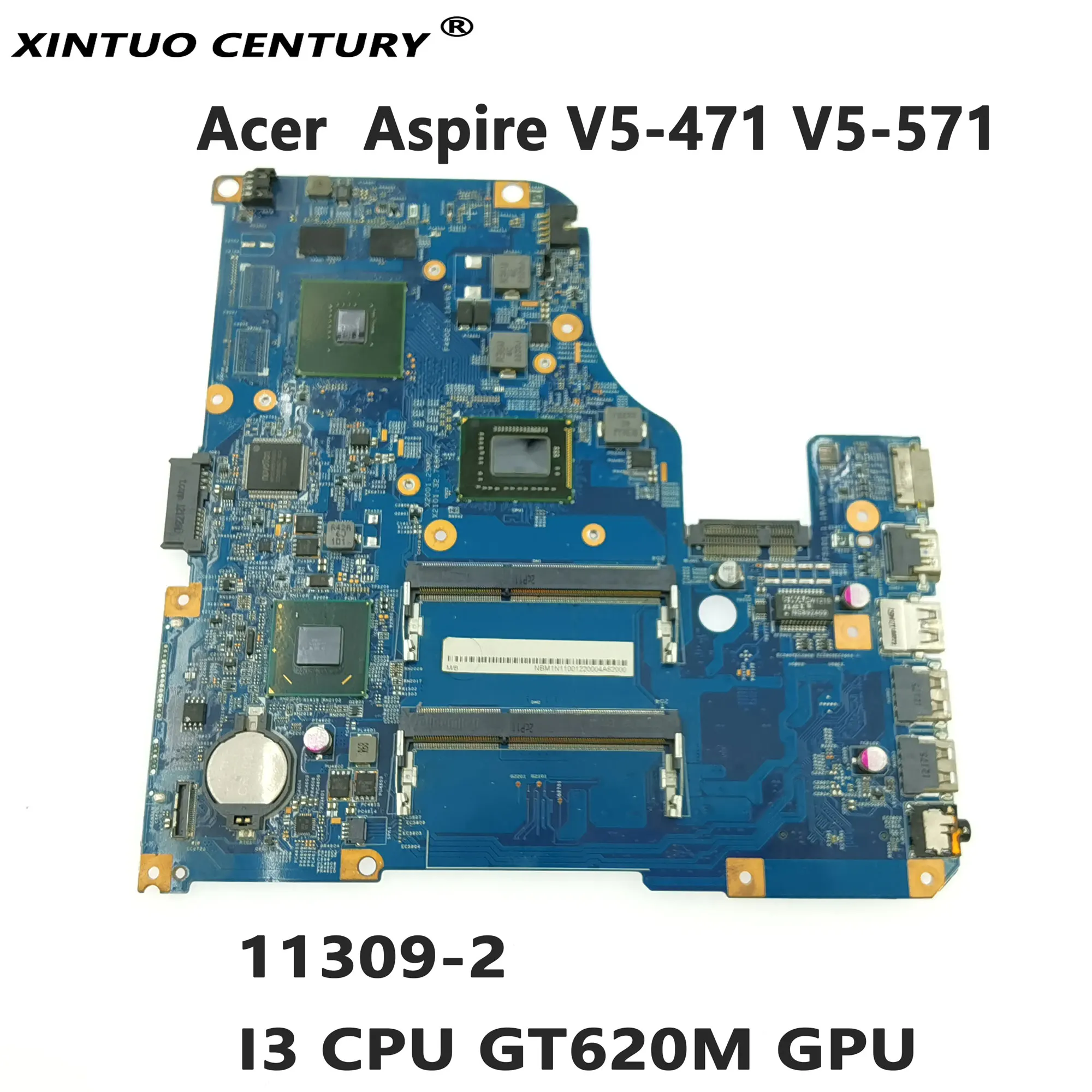 

NBM1N11001 для Acer Aspire V5-471 V5-571 материнская плата 11309-2 48. 4tu5.011 с SR0CV I3 CPU GT620M GPU DDR3 100% протестирована