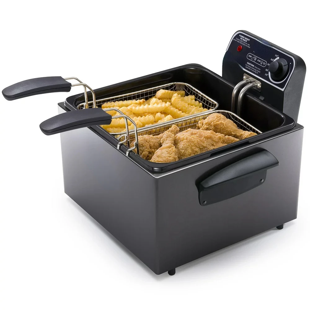 

Dual Basket Pro Fry™ Immersion Black Deep Fryer 05489