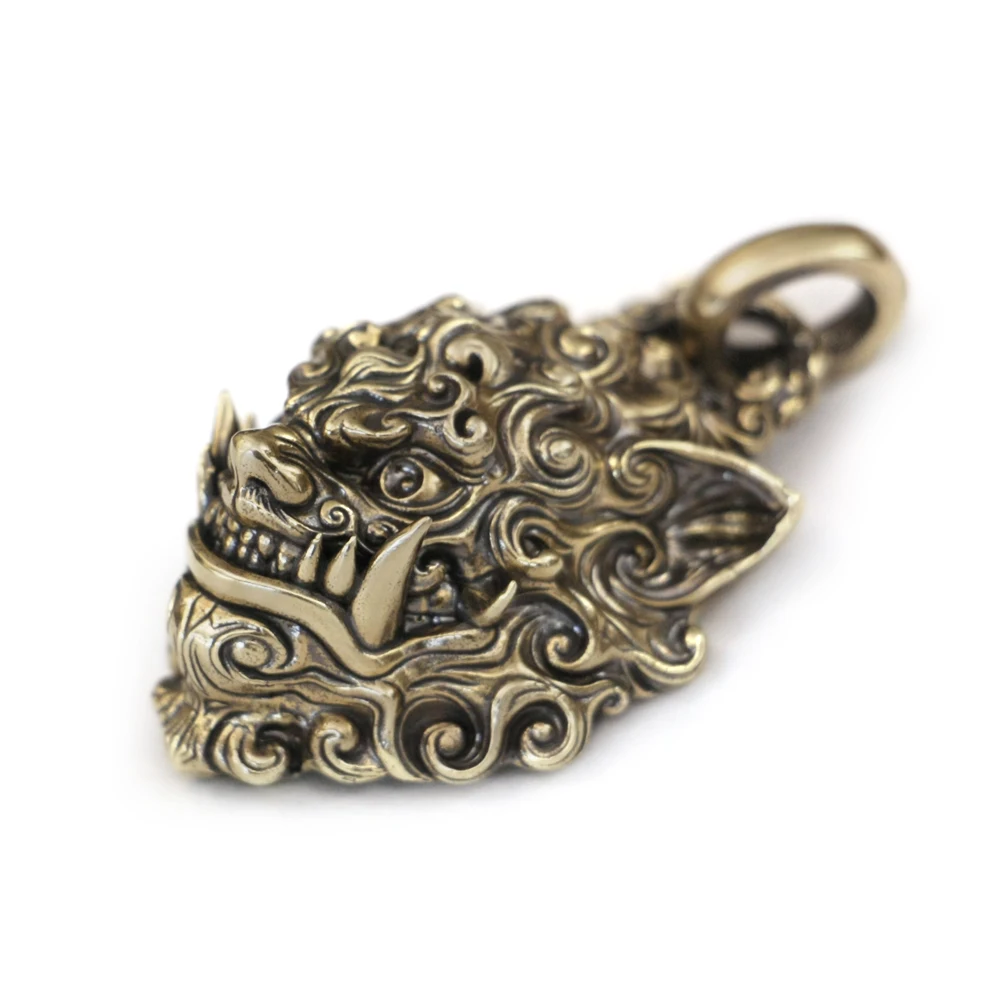 

LINSION, латунные аксессуары для байкеров, панк, драгоценности в виде льва, BR405