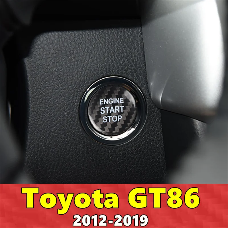 

For Toyota 86 GT86 Car Engine Start Stop Button Cover Real Carbon Fiber Sticker 2012 2013 2014 2015 2016 2017 2018 2019