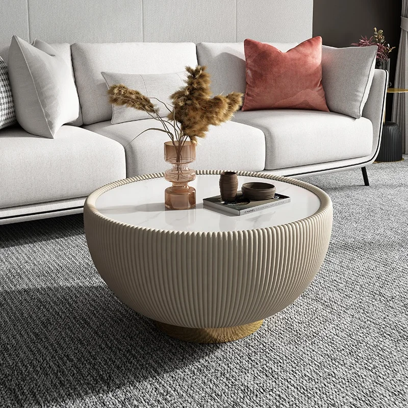 

Modern Unique Style Living Room Stainless Steel Gold Plating Luxury Coffee Table
