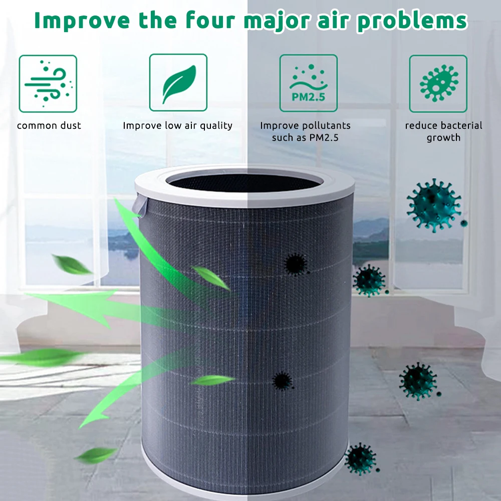 Фильтр очистителя воздуха p2.5 Композитный фильтр с активированным углем для Mi