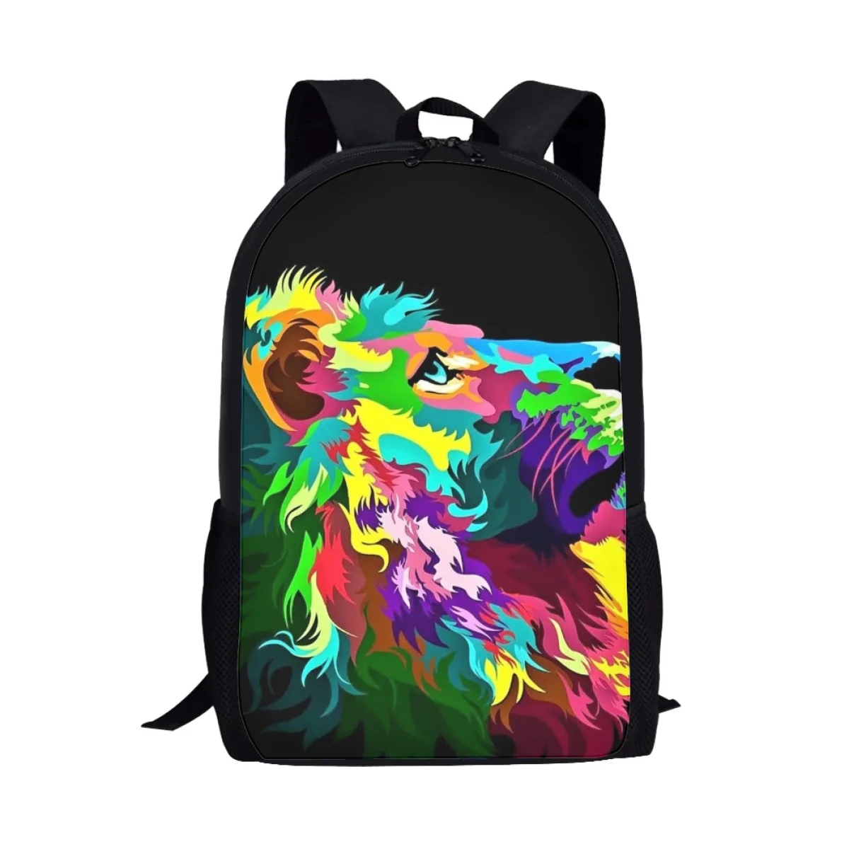 17 Inch Fashion Student Backpack Painted Animal Print School Bags for Childrens Personality Design Travel Storage Le Cartable