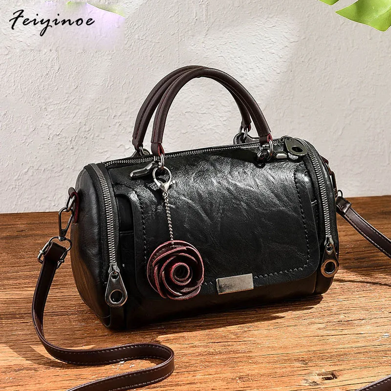 

2022 New Fashion PU Leather Handbag For Women Girl Fashion Messenger Bags With Ball Female Shoulder Bags Ladies Party Cross Bag