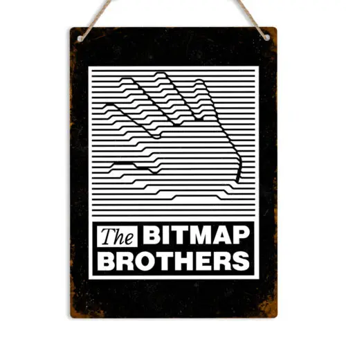 Винтажный металлический настенный знак с логотипом братьев BITMAP игровой подарок
