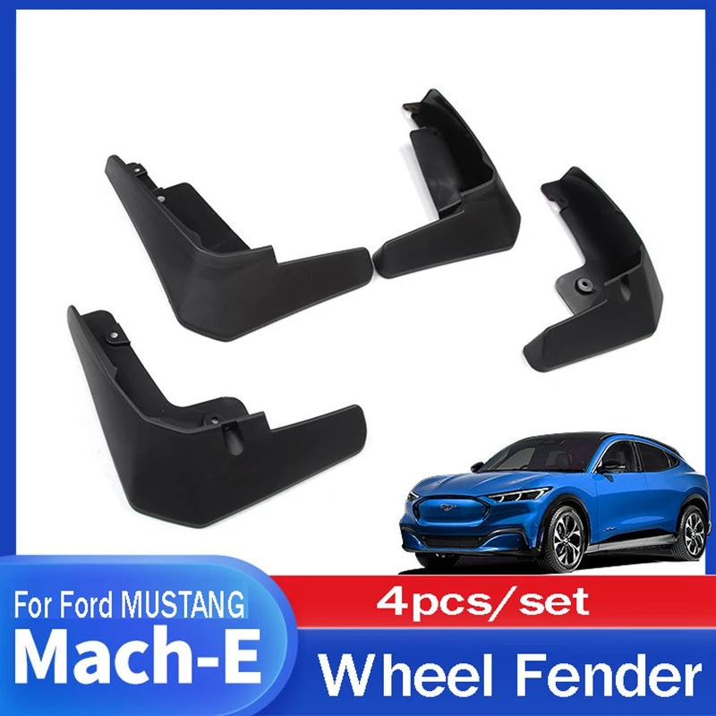 

4Pcs Car Mud Flaps Mudguards Wheel Fender Fender Flap Splash Accessories for Ford Mustang Mach-E 2021+