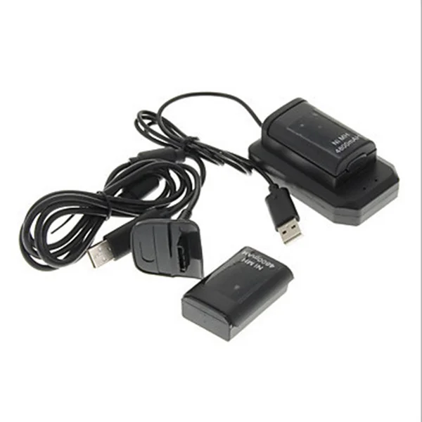 Зарядное устройство USB для контроллера XBOX + 2 перезаряжаемых аккумулятора адаптер