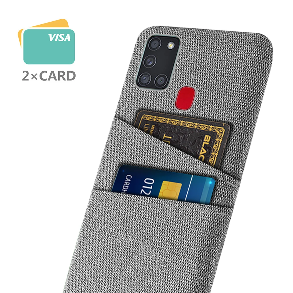 

Fabric Case For Samsung Galaxy A21s Case Luxury Dual Card Phone Cover For Samsung A21s A217F 6.5'' Coque SM-A217F A 21 s Capa