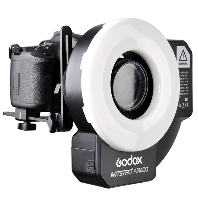 Фото Кольцевая вспышка Godox Witstro AR400 400W Speedlite с литий-ионным аккумулятором и светодиодной видеолампой для Sony, Canon, Nikon DSLR и других камер №2
