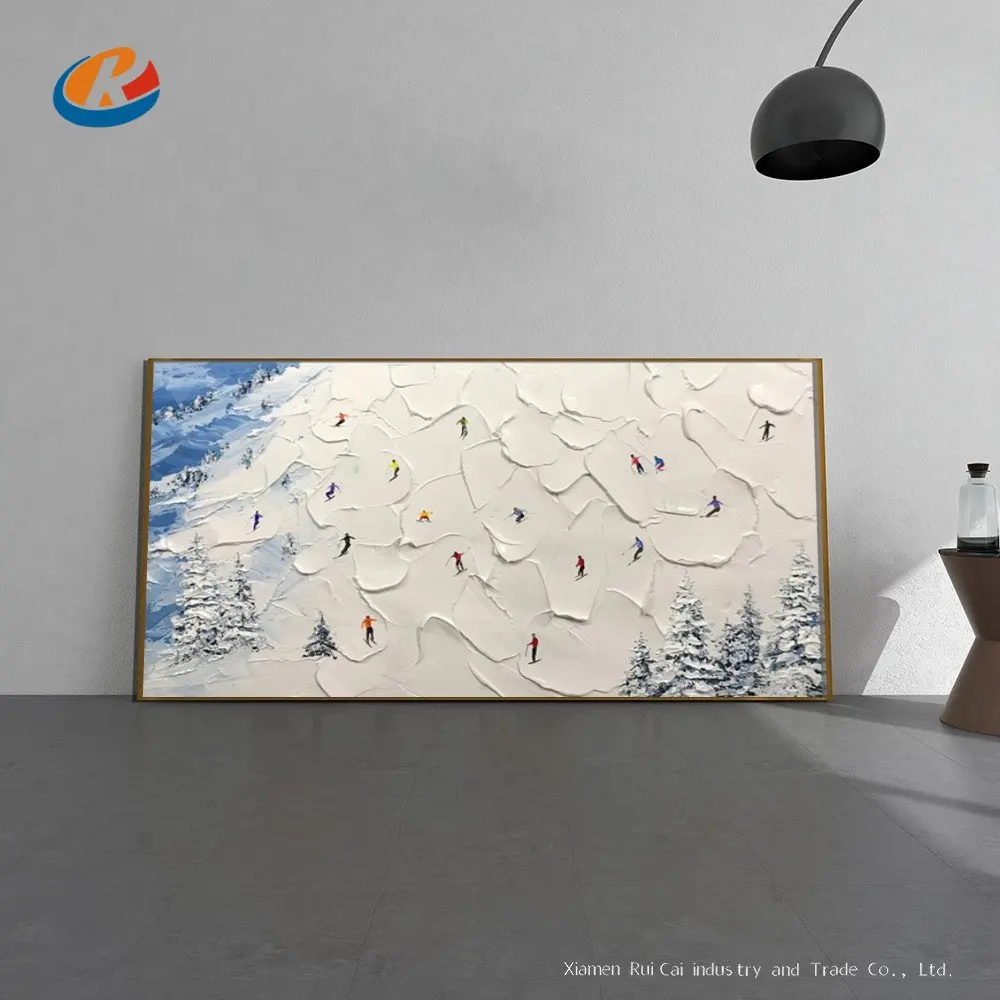 

Abstract Blue Ocean Oil Painting No Frame Handmade On Canvas Hanging For Living Dinner Room Wall Art Home Deco