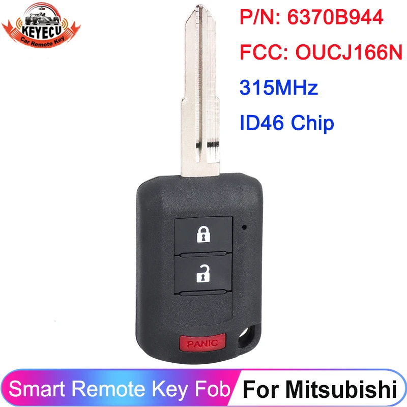 KEYECU для Mitsubishi Outlander Sport 2016 2017 2018 2019 Lancer P/N: 6370B944 дистанционный головной ключ с 3