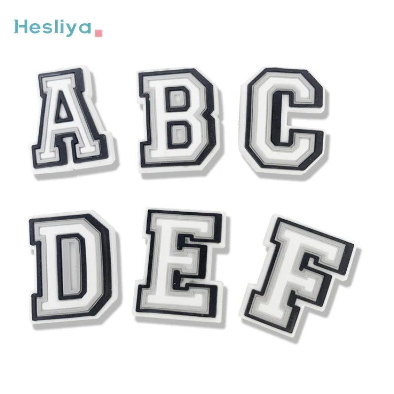 

1pcs Letter Series Shoe Buckle Summer Hole Shoes Sandals Sneakers Alphabet Shoes Accessories PVC Soft Rubber Shoe Flower