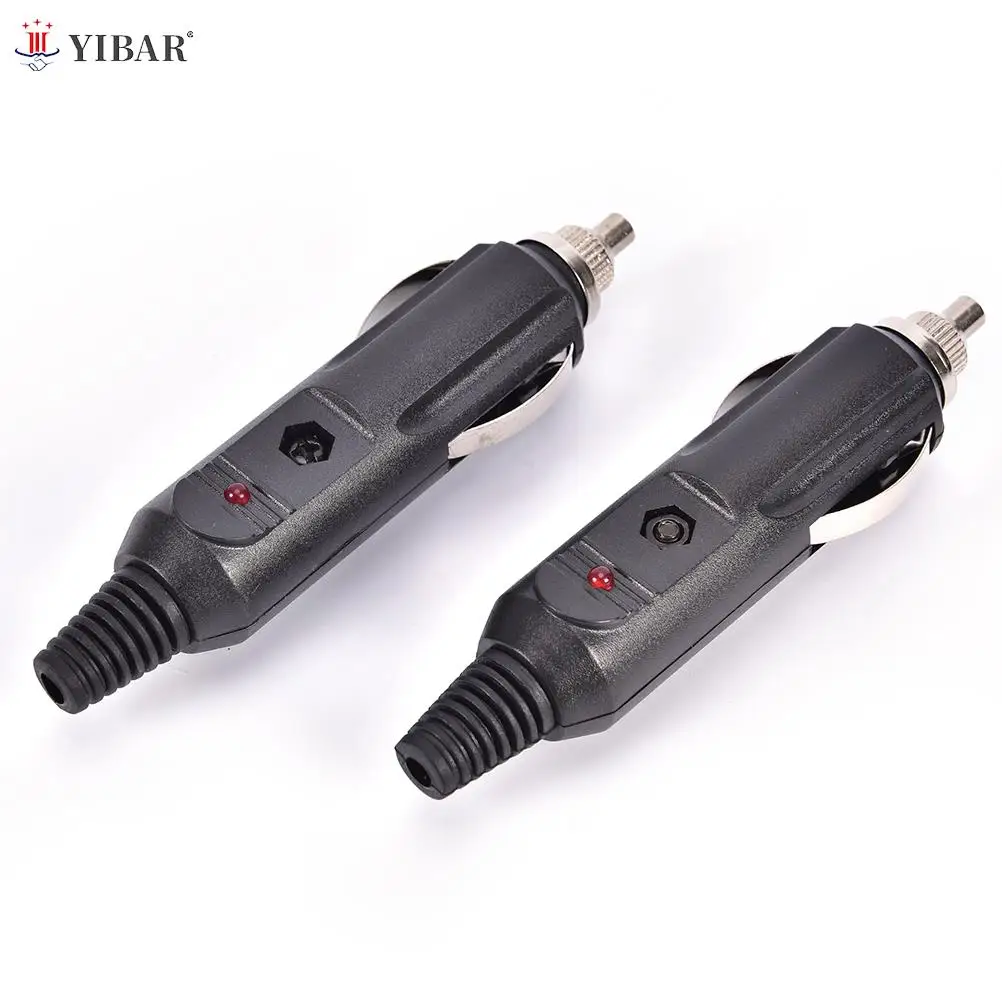 

Convenient 2PCS 12V Universal Male Car Cigarette Lighter Socket Plug Connector 15A Fused