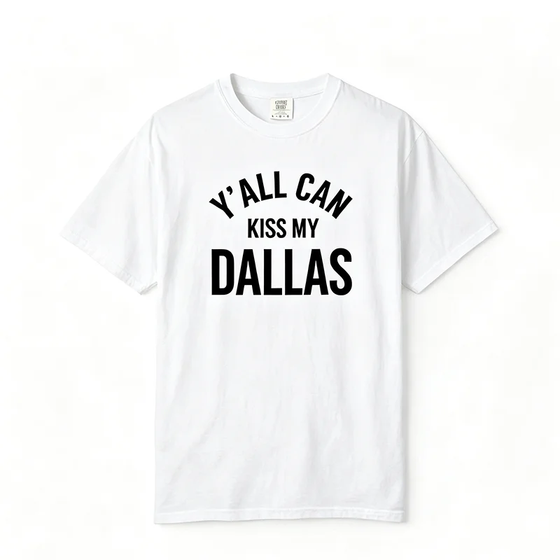 Фото Футболка Erling Haaland Y'all Can Kiss My Dallas, забавная футболка с надписью Texas Funny, футболка 2026, футболка с изображением норвежского футболиста, унисекс, хлопковая, Норвегия №2