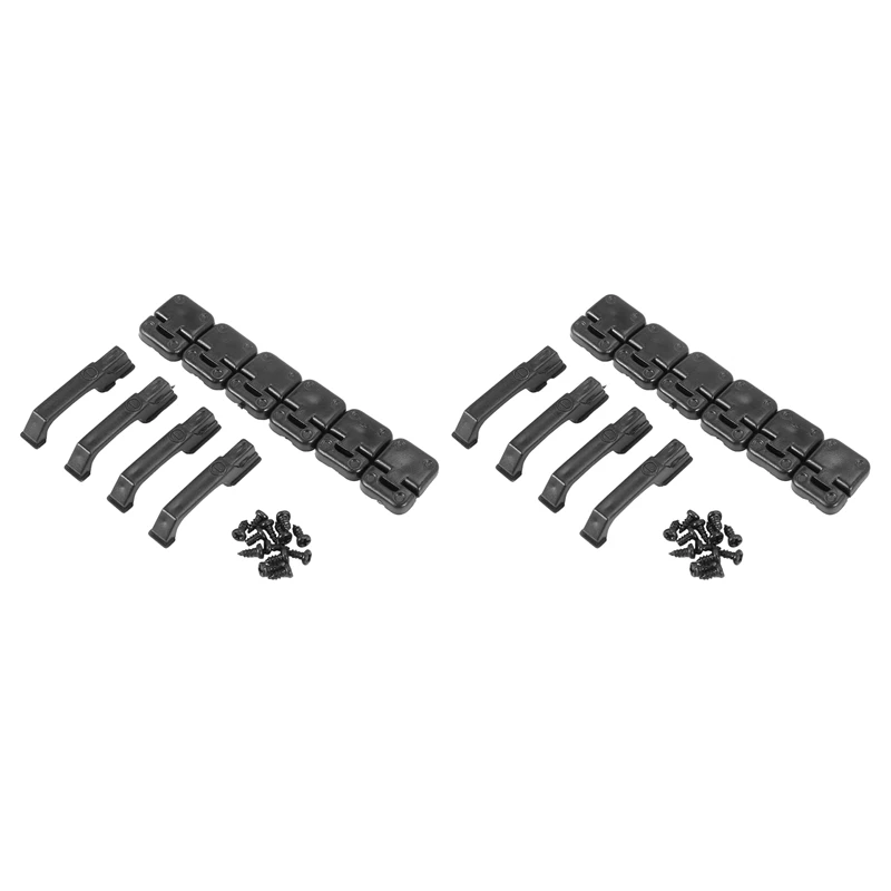 

2 комплекта, черные пластиковые вертикальные и дверные ручки для 1:10 RC Crawler Traxxas TRX4