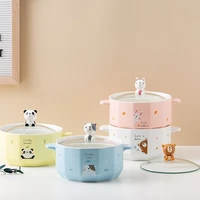 creative ceramic bowl cute ramen instant noodle instant bowl cup kawaii japanese kids lunch bento box with tableware container