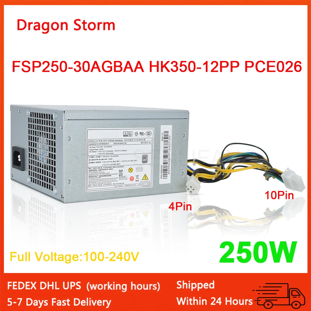 Для Lenovo 4600 6600 6900 8600 10Pin 4900 W источник питания HK350-12PP 00PC736 PCE026 HK350-55BP PCH016