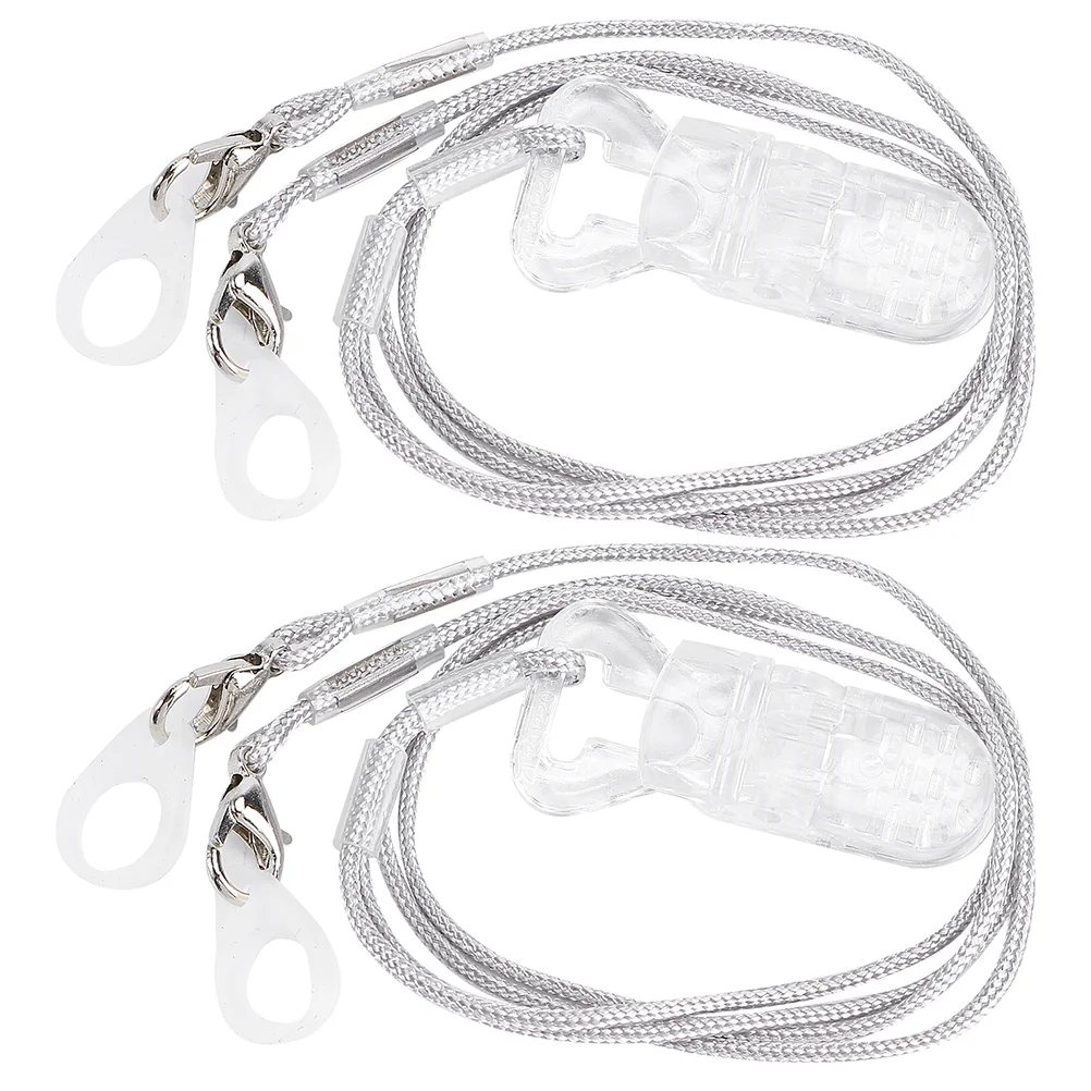 

2 Sets Hearing Aids Clips Anti- Lost Lanyard Keepers BTE Hearing Aids Holder Straps Elastic Hanging Rope for Adults Seniors Kids