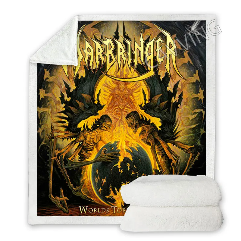 Одеяло WARBRINGER Band с 3D принтом Sherpa, прямоугольное одеяло, текстиль, Флисовое одеяло, покрывало, домашний декор