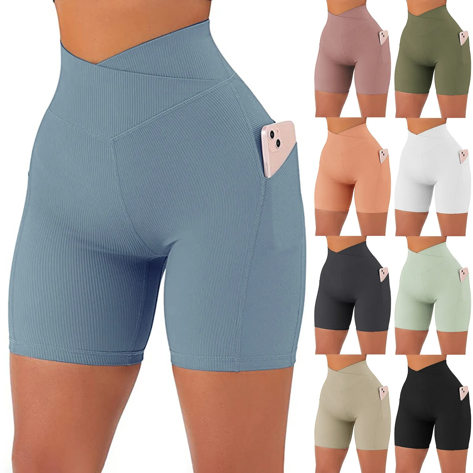 

Size 2x Women's Tight Envelope Waist Threaded Yoga Pants High Waist Version Fitness Yoga Shorts for Women Cotton Loose