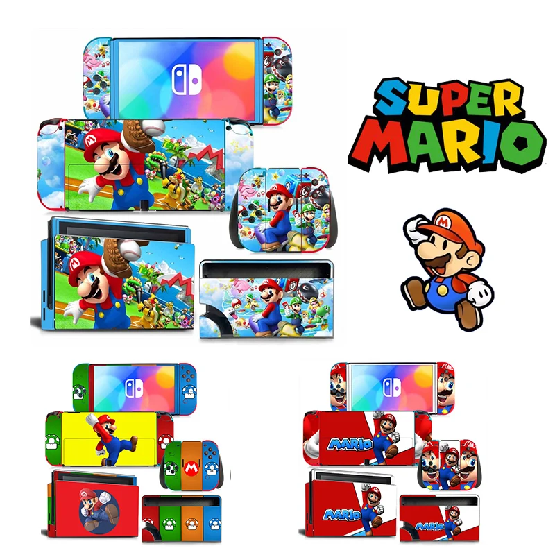 Наклейки для игр Super Mario Nintendo Switch oled |
