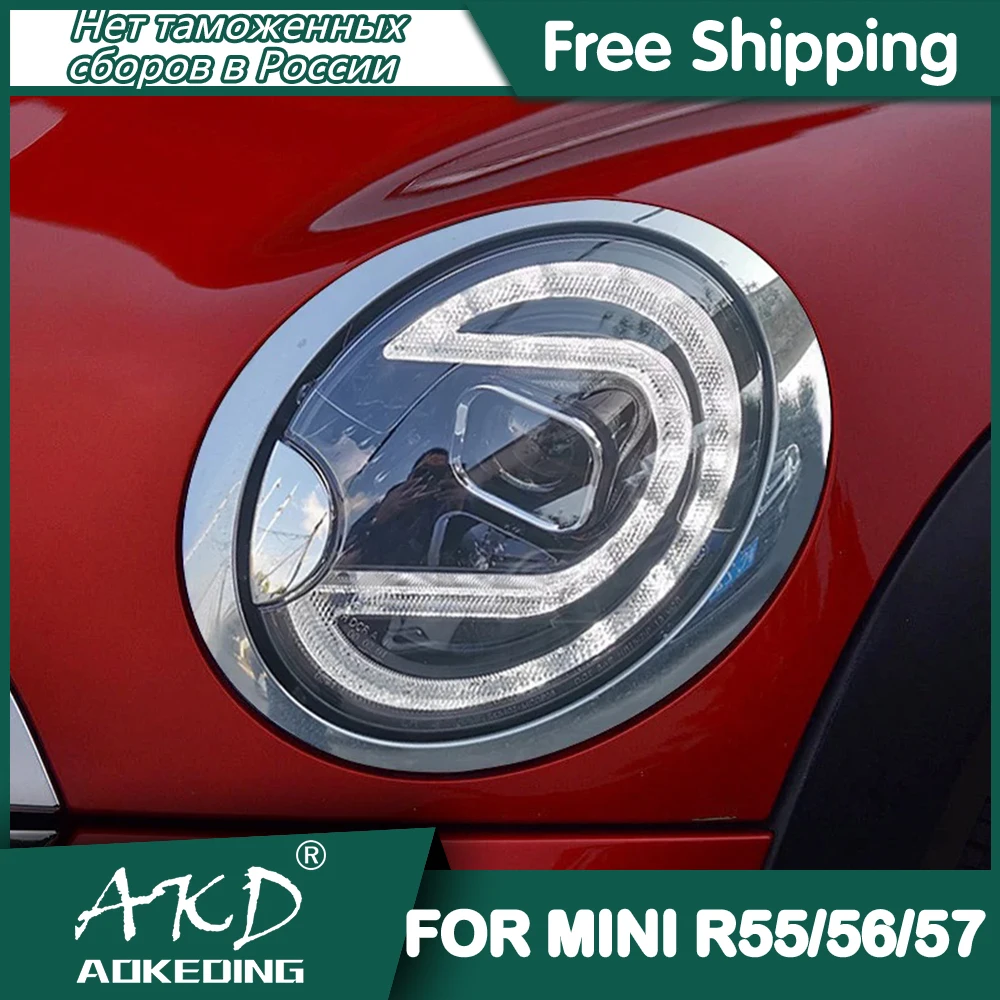 

Car For MINI R55 2007-2013 Headlights DRL Day Running Light LED Bi Xenon Bulb Fog Lights Car Accessory Cooper R56 R57 Head Lamp
