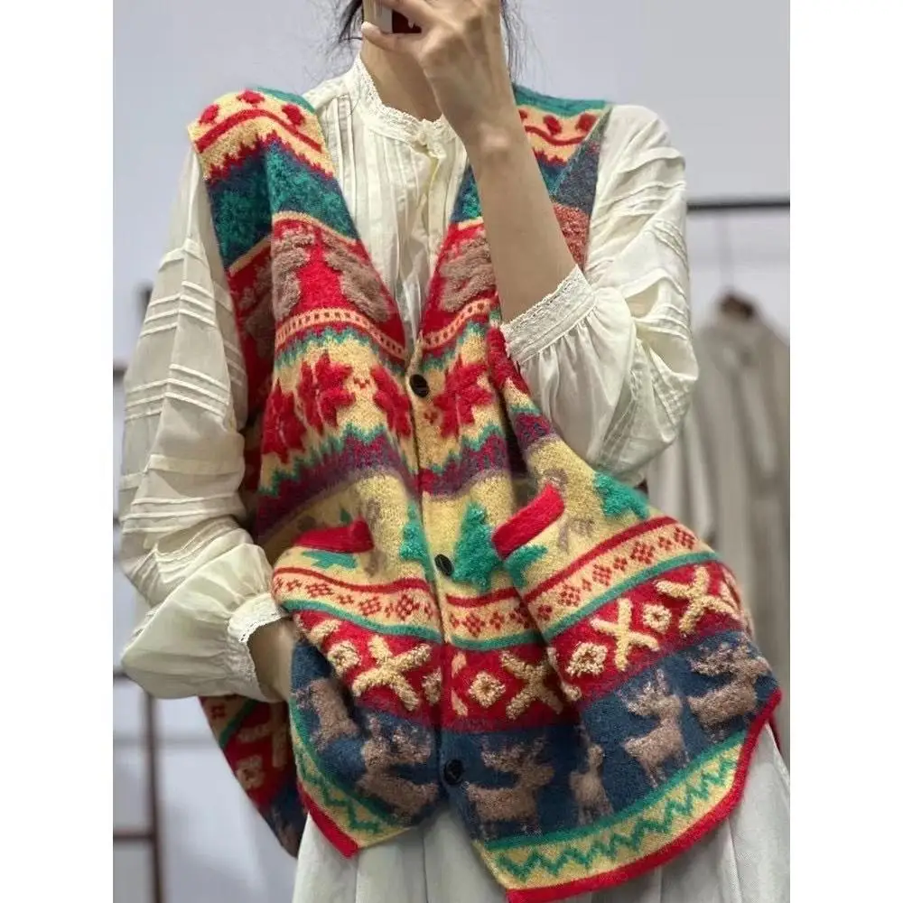 Gagarich модный этнический контрастный цветной принт ретро лесной женский японский