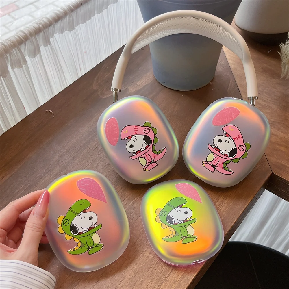 Фото Чехол для наушников Kawaii Snoopy, противоударный чехол для Apple Airpods Max, милый чехол для наушников, защитные чехлы для Airpods Max №4