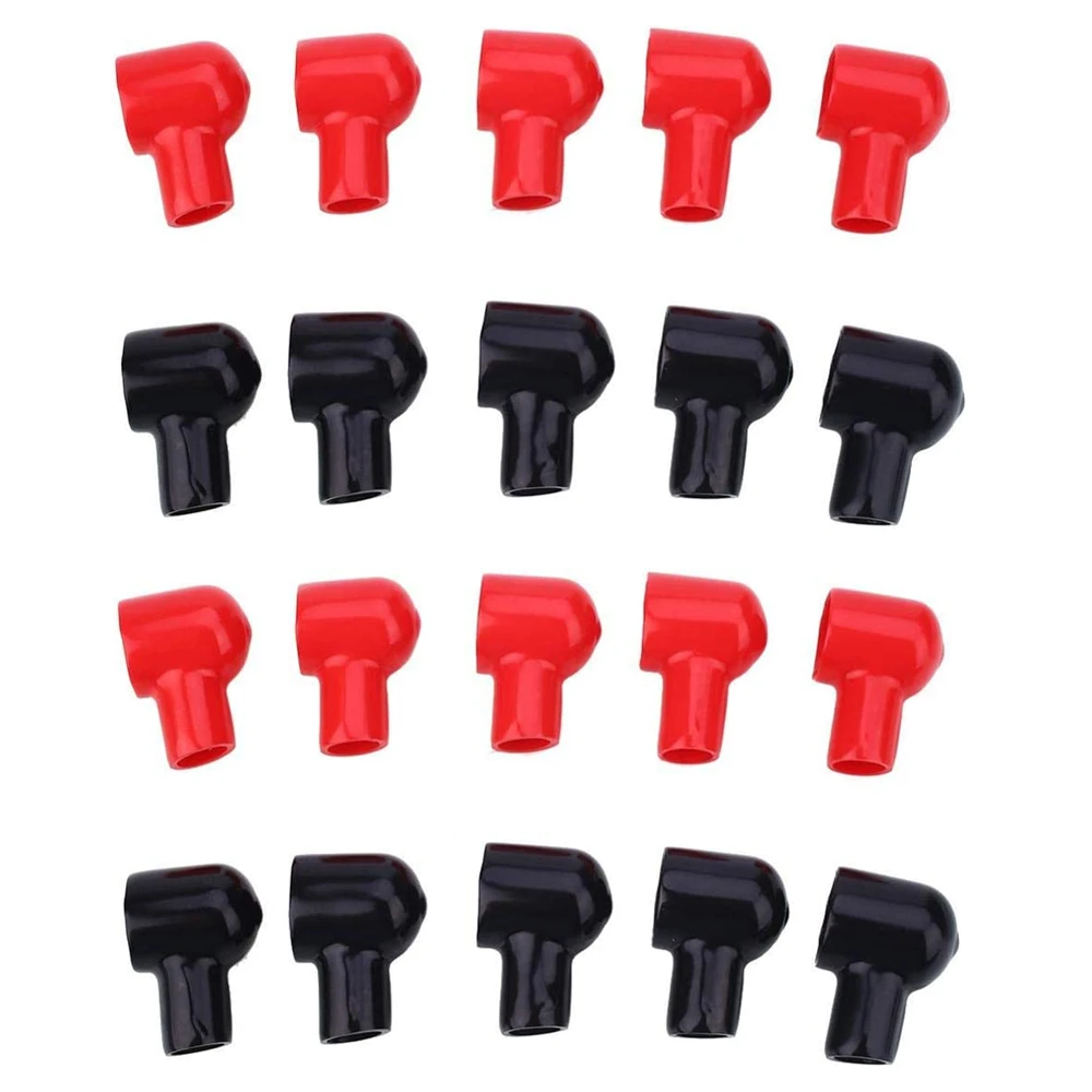 

20PCS Battery terminal cover Boots Insulating protective Lug caps for car Marine Commercial Power Sports 12x20mm
