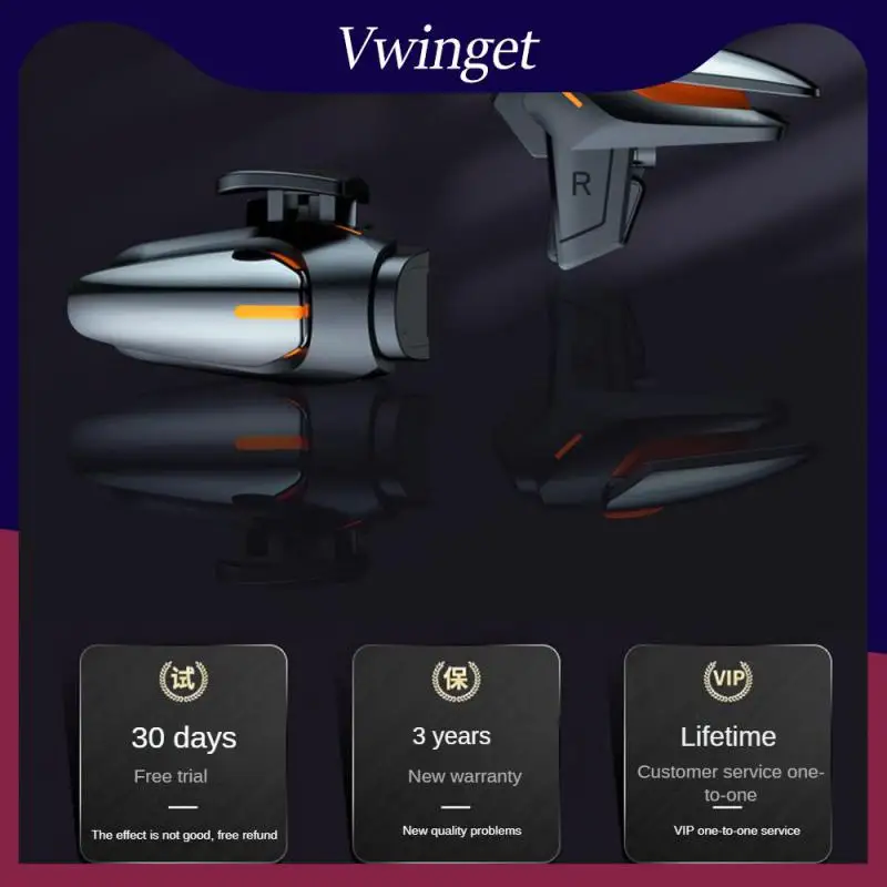 

Black Convenient Phone Triggers Button Portable Gamepad Joystick Anti-skid Key Shooter For Mobile Phones Abs Alloy Universal
