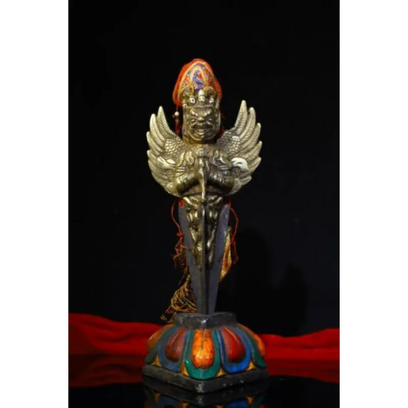 

Бронзовый кинжал Phurba 19 см, тибетский буддизм, ручная работа, Бронзовый Будда Faqi