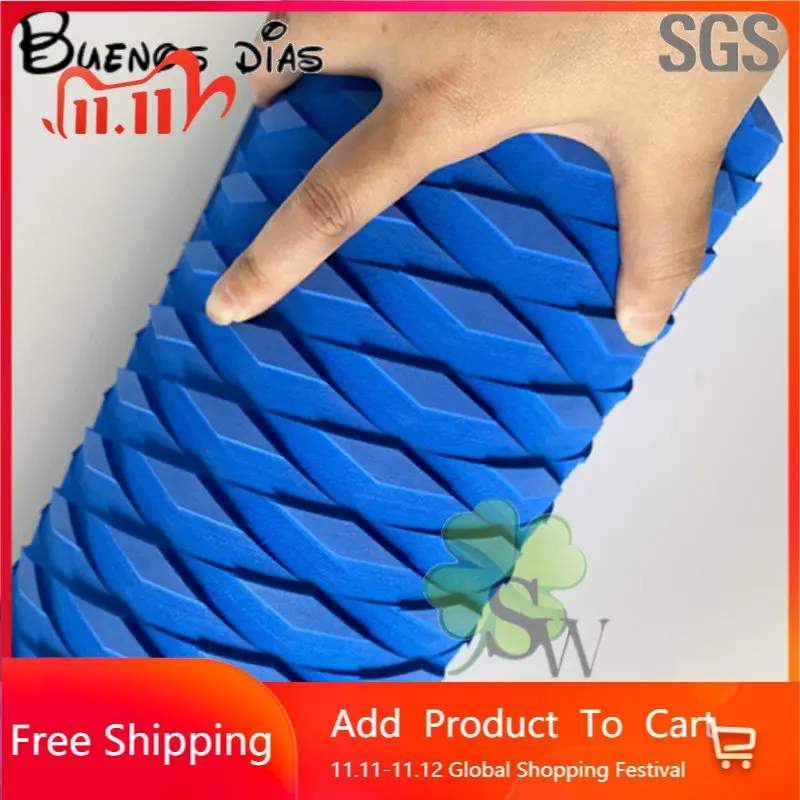 BUENOS DIAS Surfboard Eva Non-slip Sheet Grip Mat With 3M Stcking Back Dark Blue