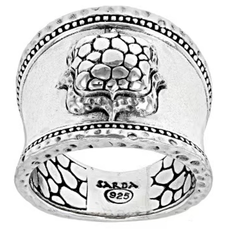 

Vintage Fashion Turtle Pattern Rings Antique Silver Pattern Rings for Women Girl Jewelry Wholesale Jewelry Gifts
