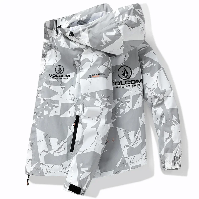 2025 Spring and Autumn New Coat VOLCOM Windproof Waterproof Outdoor Jacket Men's Camouflage Climbing