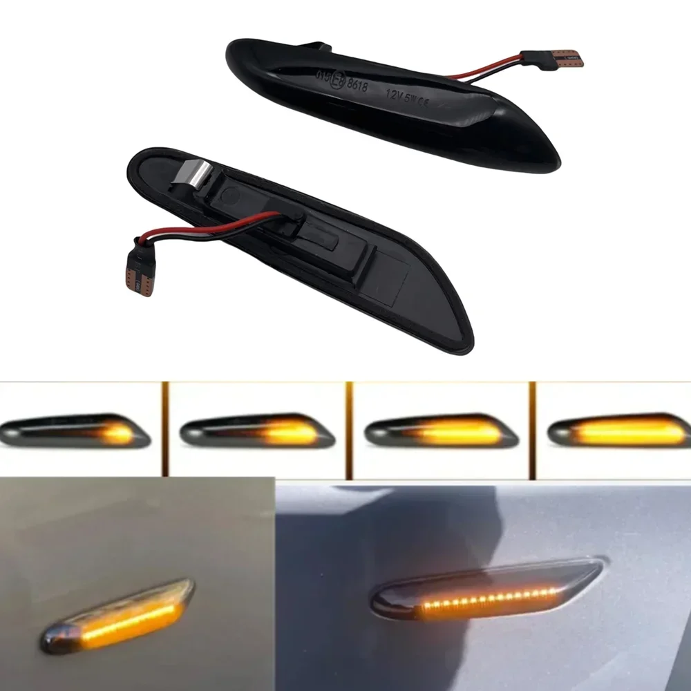 Светодиодный динамический боковой габаритный фонарь для BMW 1 3 5 серии E46 E60 E61 E81 E82