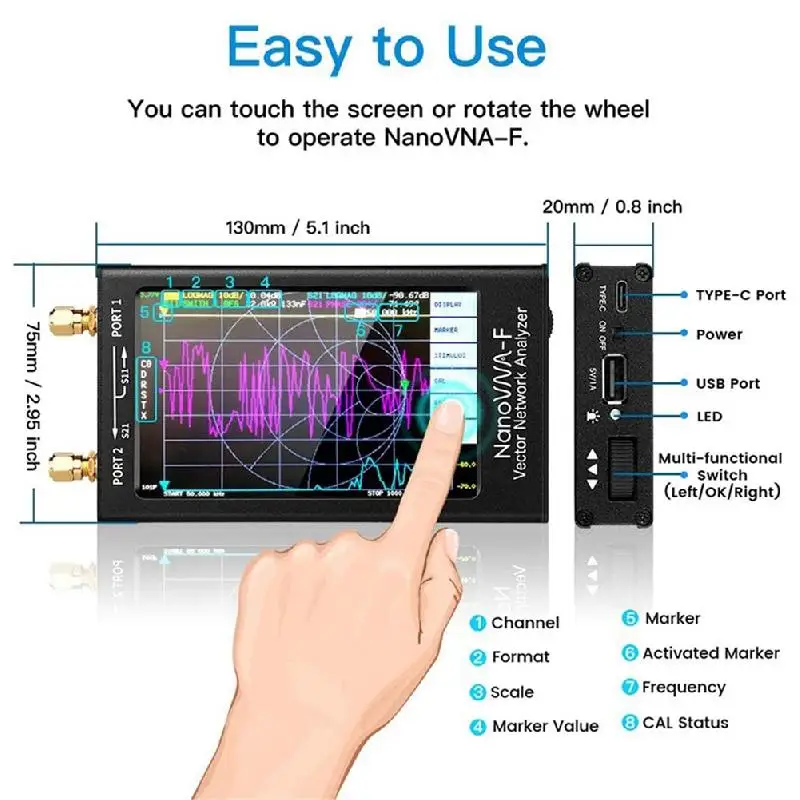 Рисунок 2 - Векторный анализатор сети UYANGG NanoVNA-H 10 кГц-1